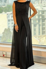 Sleeveless Sequined Long Party Midi Dress