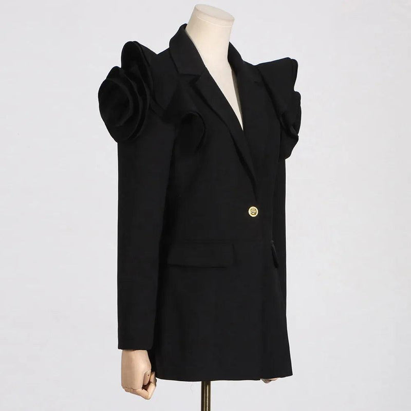 Long sleeve temperament blazer - runwayfasionista.com