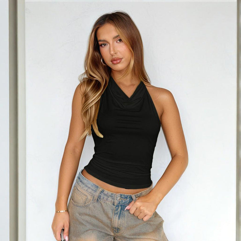 Bold Vest: Sleek Suspenders & Daring Neckline