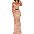 Off Shoulder Maxi Dress - runwayfashionista.com