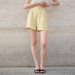 Elevate Your Wardrobe: Discover the Elegance of Our High-Waist Tencel & Hemp Shorts!