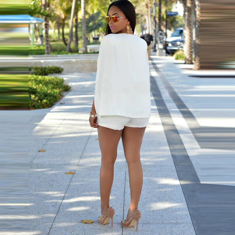 Short sexy cape fashionable small suit - runwayfashionista.com