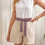Tied High Waist Shorts