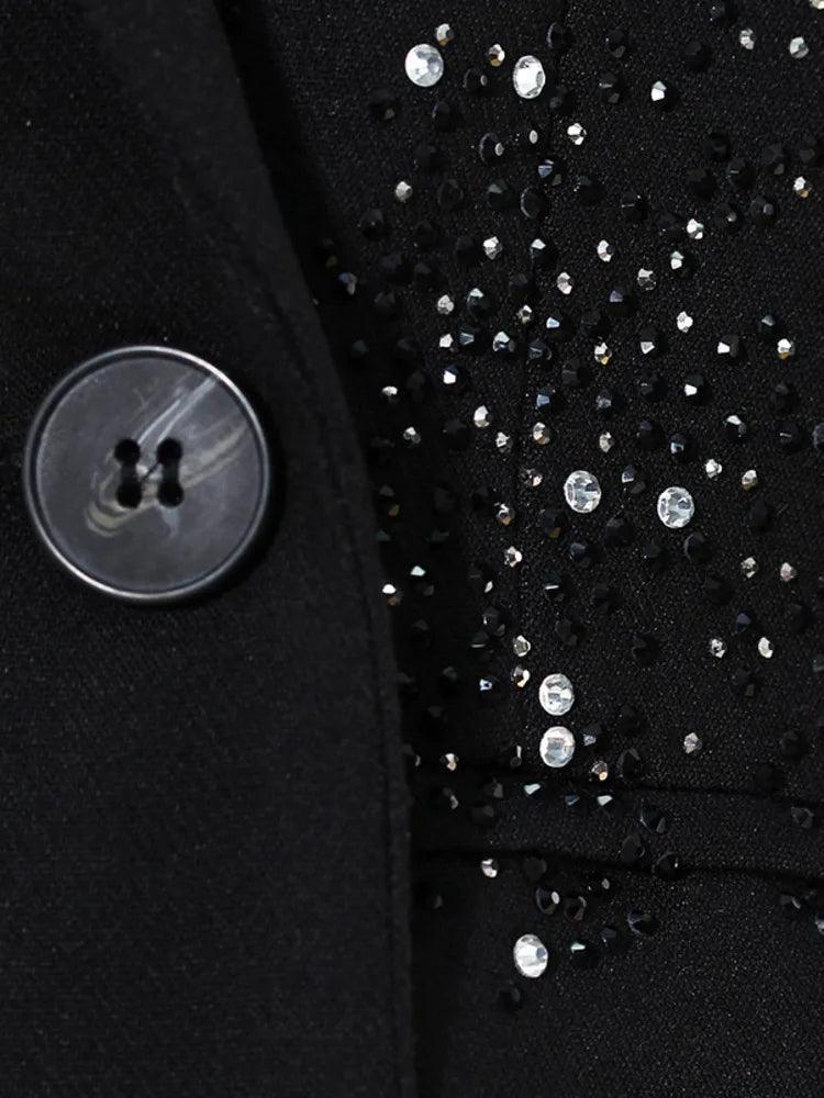 Notched Collar Single Breasted Blazer