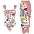 Vintage Sexy Two-Piece Swimsuit Skirt Set - runwayfashionista.com