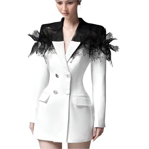 Long sleeve double breasted blazer -runwayfashionista.com