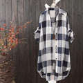 Medium length plaid shirt - runwayfashionista.com