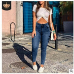 The New Aesthetic: Y2K Patchwork Wide Leg Mom Jeans - dark blue