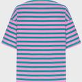 Casual Striped Quarter Sleeve T - Shirt - runwayfashionista.com