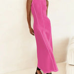 Contrast Stitching Maxi Tank Dress