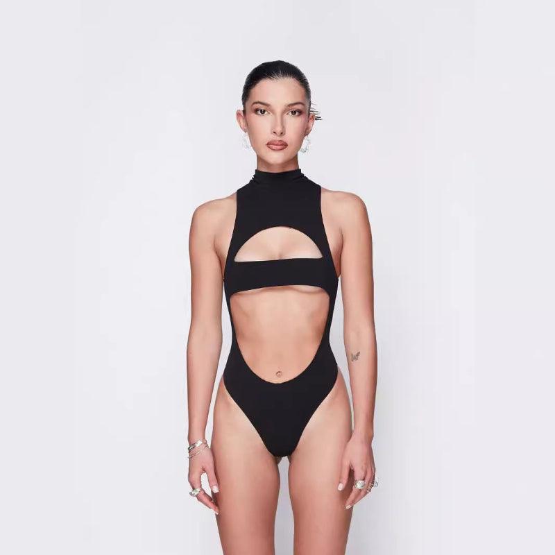 Hollow Out Navel Slimming Jumpsuit