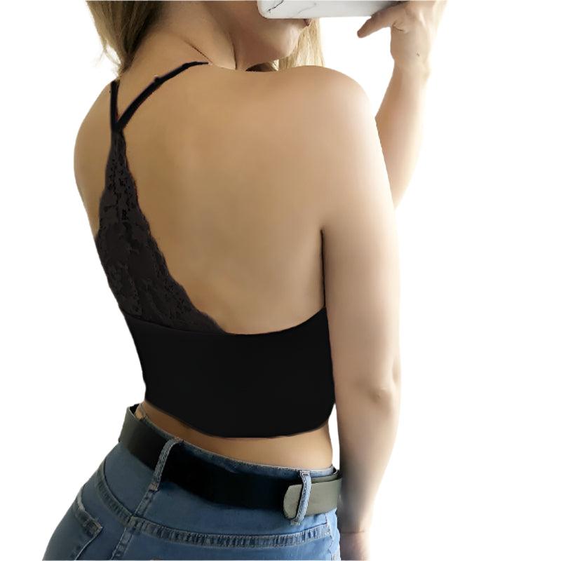 Sleeveless lace crop tops -runwayfashionista.com