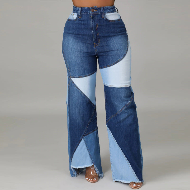 Washed Stitching Jeans - runwayfashionista.com