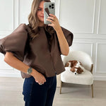 Elevate Your Daily Wardrobe: The Puff Sleeve Perfection - black