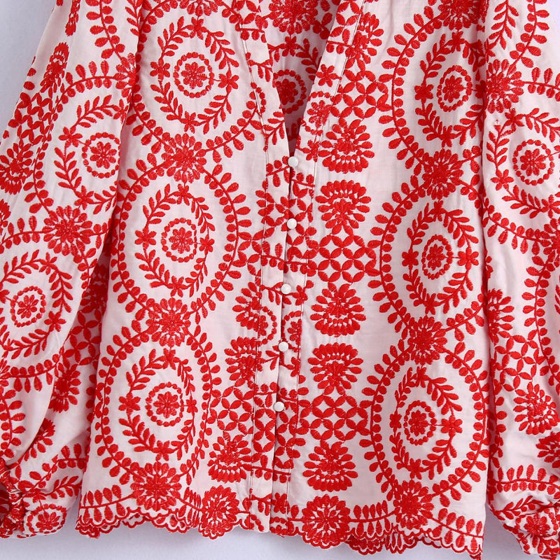 Long Sleeve Embroidered Shirts
