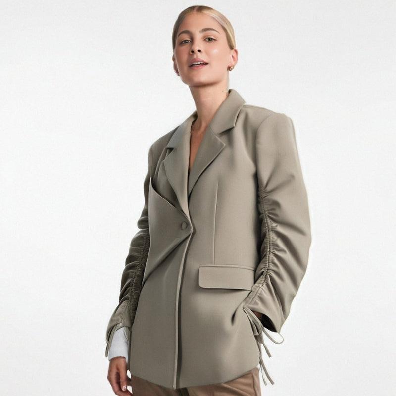 Drawstring Design Loose Jacket