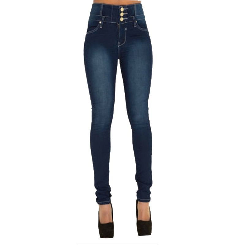 Skinny High Waist Jeans - runwayfashionista.com