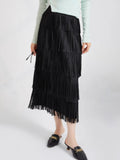 Pleated Tassels Skirt - runwayfashionista.com