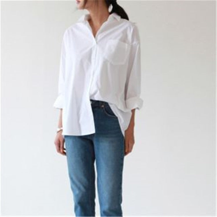 Long sleeved loose fitting shirt