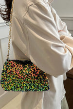Sequin Removable Strap Shoulder Bag - Stylish & Versatile - runwayfashionista.com