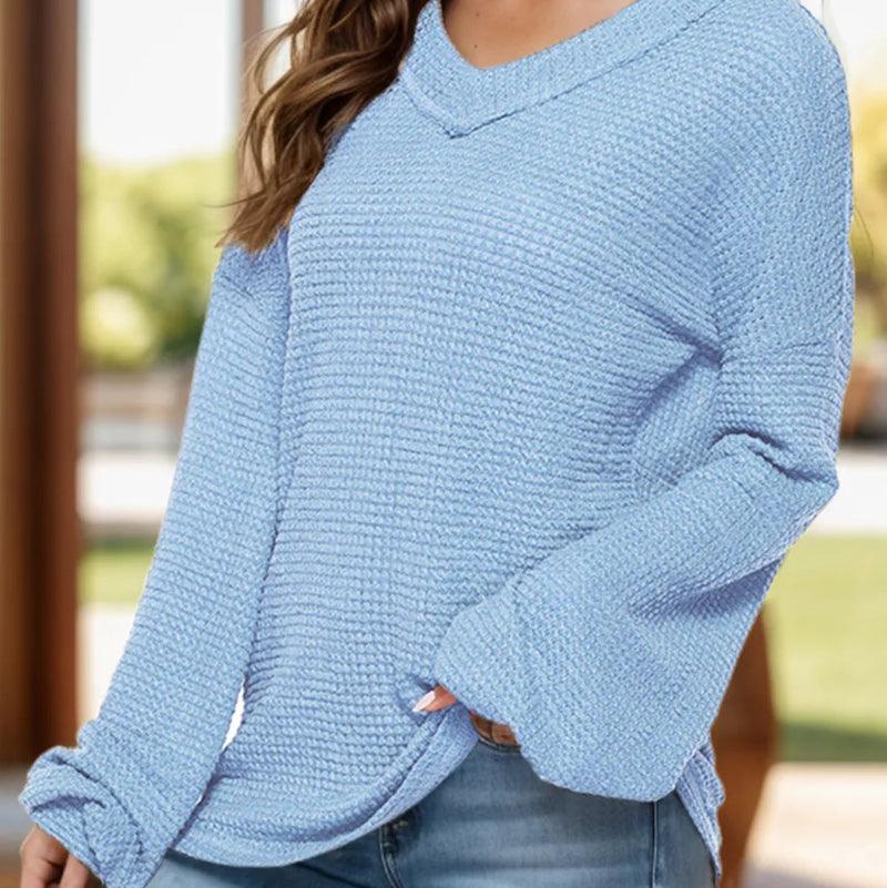 Dropped shoulder long sleeve top