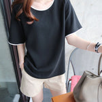 Casual Short Sleeve T-Shirt - black