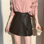 High-Waisted PU Leather Mini Skirt