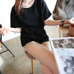 Casual Short Sleeve T-Shirt - black
