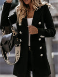 Long sleeved Double breasted Coat - runwayfashionista.com