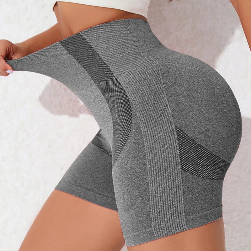 High Waist Active Shorts - runwayfashionista.com