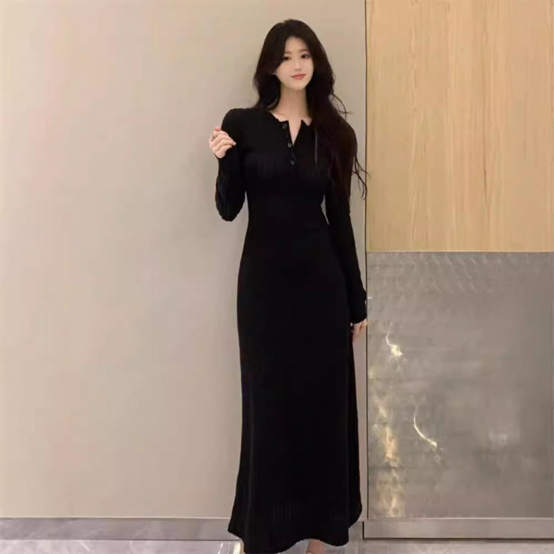 Vintage Long Sleeve Knit Dress