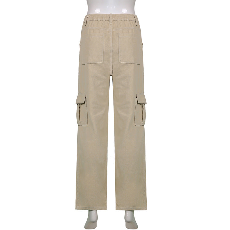 High Waist Straight Sleeve Panel Pants - runwayfashionista.com