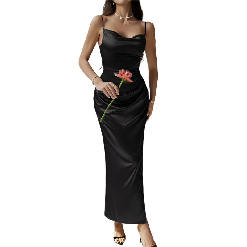 Casual sexy suspender dress -runwayfashionista.com