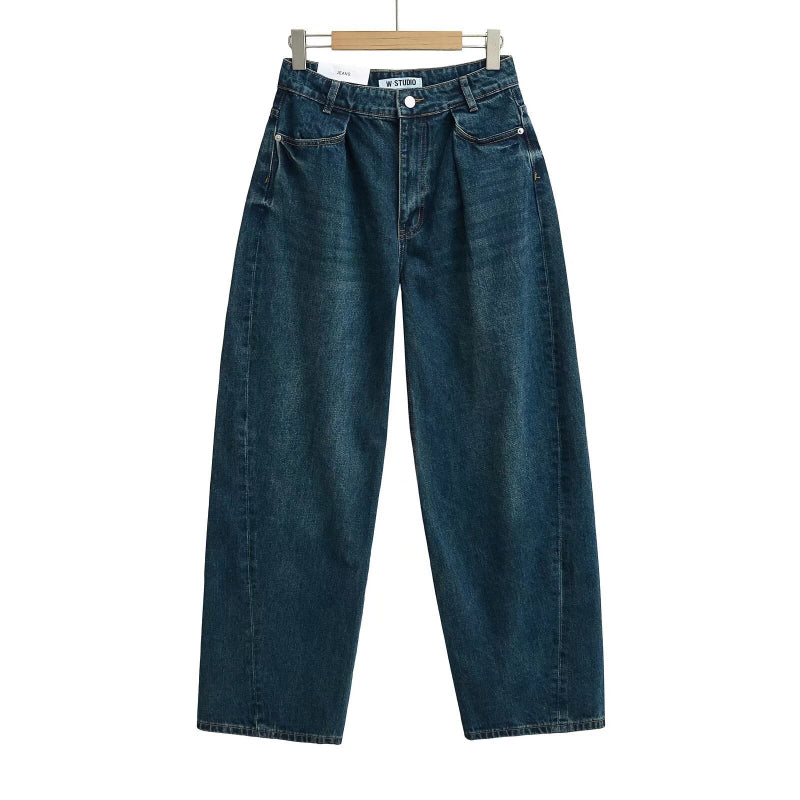 Wide-leg Jeans New Slimming High-waist