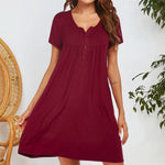 Short Sleeved Pocket Dress - runwayfashionista.com