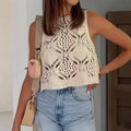 Sleeveless Hollow Out Vest