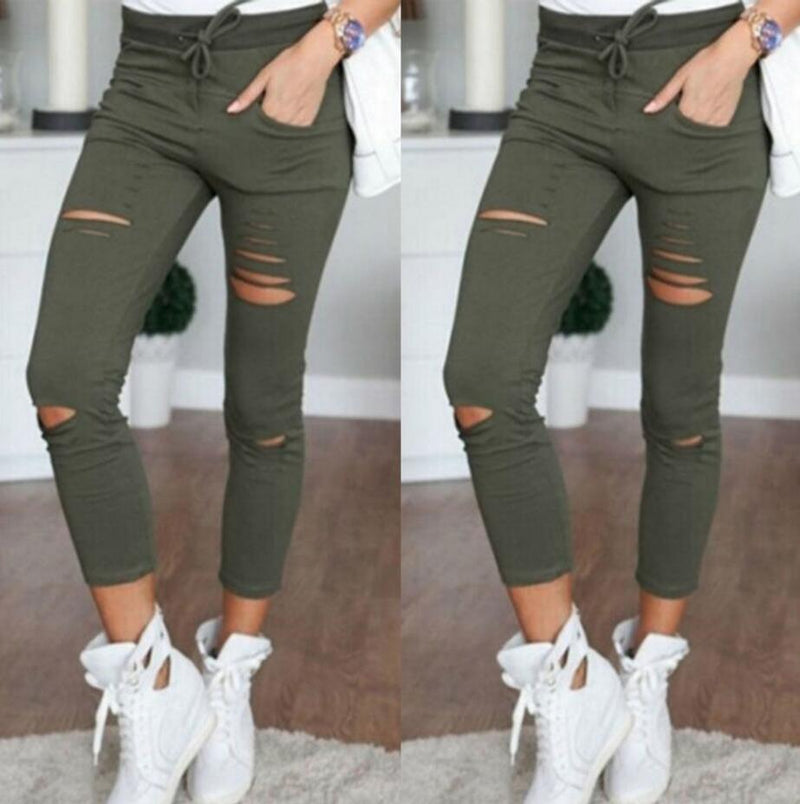 Skinny Stretch Ripped Jeans - runwayfashionista.com