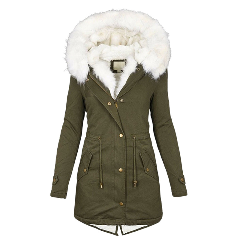 Windbreaker Hooded Warm Plush Coat - runwayfashionista.com