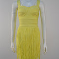 Tight Shoulder Strap Tassel Mini Dress
