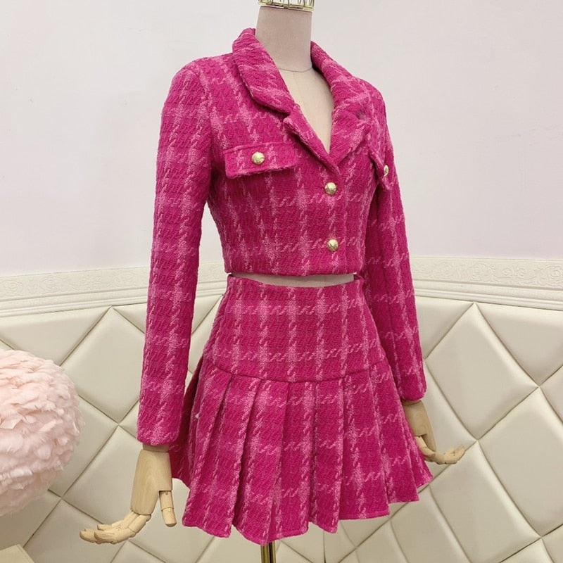 Vintage Tweed Two Piece Set - runwayfashionista.com