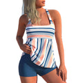 Boxer Shorts Striped Slim Fit Swimsuit - runwayfashionista.com