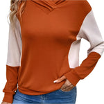 Contrast long sleeve hoodie - rynwayfashionista.com
