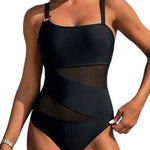 One-Piece Solid Color Swimsuit