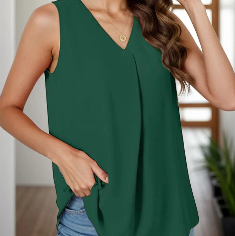 Loose Sleeveless Top - runwayfashionista.com