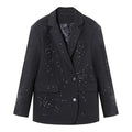 Notched Collar Single Breasted Blazer