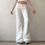 Low-Rise Flared White Jeans: The Bold Essential