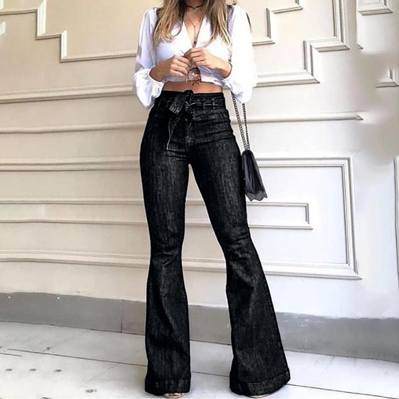 Vintage Ladies Bell Bottom Jeans - runwayfashionista.com