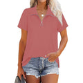 Short sleeved zippered t-shirt