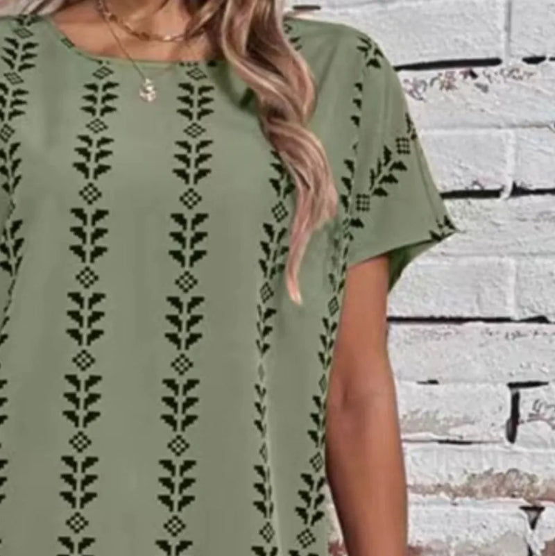 Round Neck Loose Dress - runwayfashionista.com