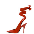 Pointed Toe Slingback Stiletto High-heeled Shoes - runwayfashionista.com